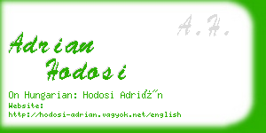 adrian hodosi business card